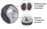 Fabseasons Foldable Winter Ear Muffs for Men & Women: Portable with Reflective Strip