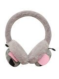 Fabseasons Grey Checkered Winter Ear Muffs for Kids (6+ years) and Adults