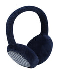 Fabseasons Checkered Blue Winter Ear Muffs for All Ages: Keep Warm Outdoors