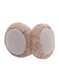 Fabseasons Checkered Brown Winter Ear Muffs for All Ages: Keep Warm Outdoors