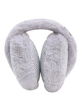 Fabseasons Checkered Grey Winter Ear Muffs for All Ages: Keep Warm Outdoors