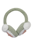 Fabseasons Green Pompom Winter Ear Muffs for Kids and Adults: Keep Warm Outdoors