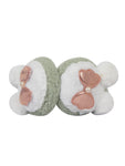 Fabseasons Green Pompom Winter Ear Muffs for Kids and Adults: Keep Warm Outdoors
