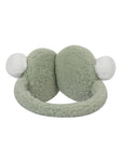 Fabseasons Green Pompom Winter Ear Muffs for Kids and Adults: Keep Warm Outdoors
