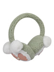 Fabseasons Green Pompom Winter Ear Muffs for Kids and Adults: Keep Warm Outdoors