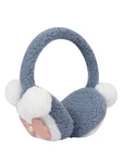 Fabseasons Grey Pompom Winter Ear Muffs for Kids and Adults: Keep Warm Outdoors