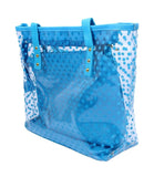 FabSeasons Blue Transparent Printed Large Shoulder Bag