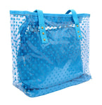 FabSeasons Blue Transparent Printed Large Shoulder Bag freeshipping - FABSEASONS