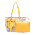 FabSeasons Yellow Floral Printed Large Shoulder Bag With Bow freeshipping - FABSEASONS