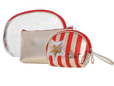 FabSeasons Red 3 in one toiletry-makeup bag-pouch.