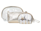 FabSeasons White 3 in one toiletry-makeup bag-pouch freeshipping - FABSEASONS