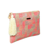 FabSeasons Traditional Pink Toiletry, Travel, Cosmetic Pouch Clutch with Sling