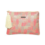 FabSeasons Traditional Pink Toiletry, Travel, Cosmetic Pouch Clutch with Sling