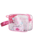 FabSeasons Pink Transparent Handy Toiletry, Travel, Makeup Pouch