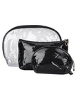 FabSeasons Crown Black Combo of 3 Handy Toiletry, Cosmetic,Travel Pouch