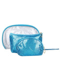 FabSeasons Crown Blue Combo of 3 Handy Toiletry, Cosmetic,Travel Pouch
