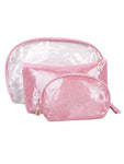 FabSeasons Crown Pink Combo of 3 Handy Toiletry, Cosmetic,Travel Pouch