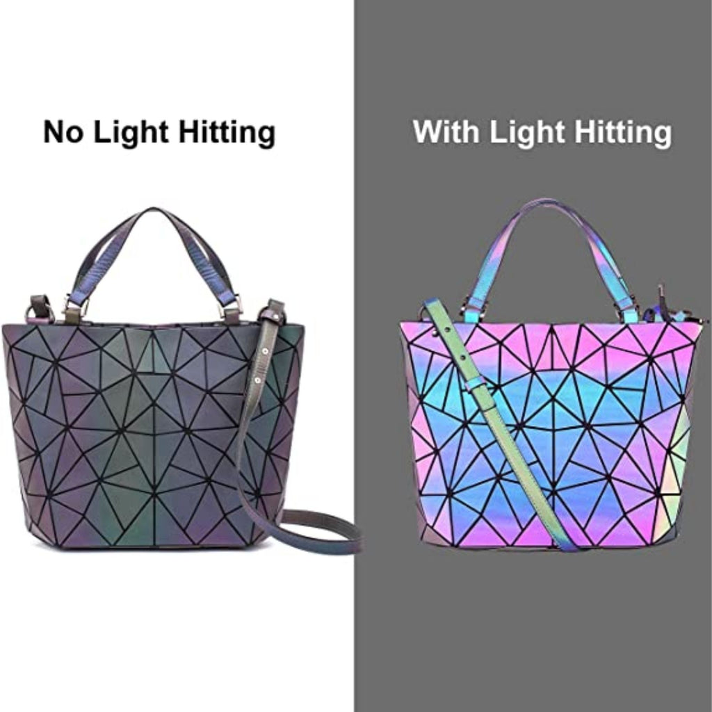 Flipkart.com | BATCAT Geometric Luminous Purses & Handbags for Women  Holographic Crossbody Bag Wallet Waterproof Shoulder Bag - Shoulder Bag