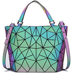 FabSeasons Geometric Luminous Purses and Handbags Holographic Reflective Crossbody Bag