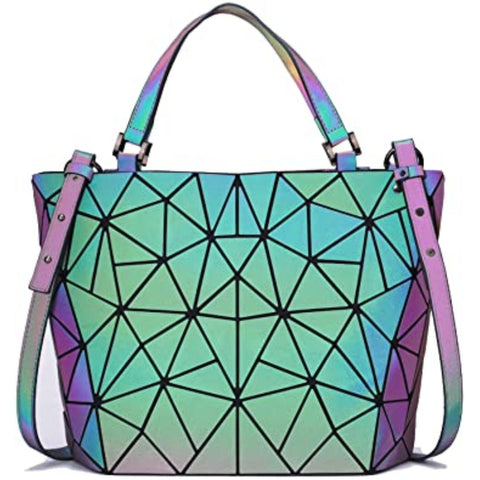 FabSeasons Geometric Luminous Purses and Handbags Holographic Reflective Crossbody Bag