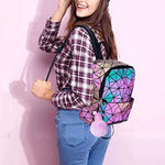 FabSeasons Geometric Handbag Luminous Women Tote Bag Holographich Handbags for Women