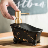 FabSeasons Black Ceramic Soap Dispenser, 415ML