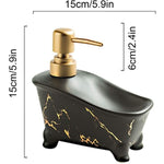 FabSeasons Black Ceramic Soap Dispenser, 415ML