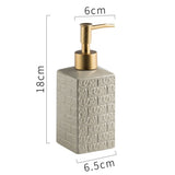 FabSeasons Beige Ceramic Soap Dispenser, 350ML