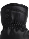 Fabseasons Unisex Black Winter Gloves with Fur cloth