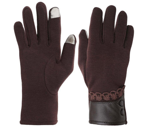 Fabseasons Brown Woolen Winter gloves with Touchscreen fingers for girls & women freeshipping - FABSEASONS