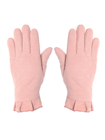 FabSeasons Warm Winter Gloves For Girls & Women, with faux fur inside for cold weather,Touchscreen enabled