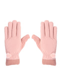 FabSeasons Warm PU Winter gloves with Touchscreen finger for Girls and Women