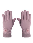 FabSeasons Warm PU Winter gloves with Touchscreen finger for Girls and Women