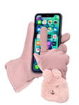 FabSeasons Winter Gloves For Girls & Women, with faux fur on the inner for cold weather, Touchscreen enabled finger