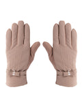 FabSeasons Winter Gloves For Girls & Women, with faux fur on the inner for cold weather, Touchscreen enabled finger