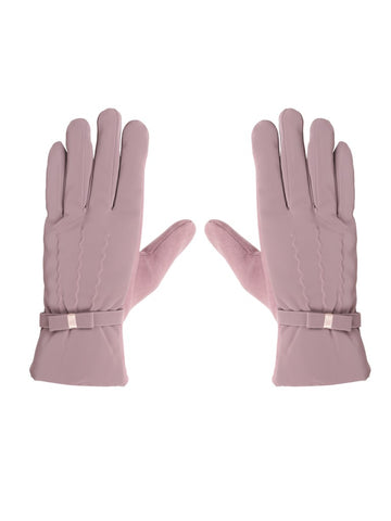 Fabseasons Winter Gloves for Girls and Women: Faux Fur Inner, Touchscreen Enabled
