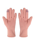 FabSeasons Slim Peach Winter Gloves for Women: Velvet Lining, Touchscreen Index Finger, Smooth Driving/Riding
