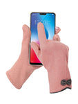 FabSeasons Slim Peach Winter Gloves for Women: Velvet Lining, Touchscreen Index Finger, Smooth Driving/Riding