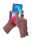 FabSeasons Slim Purple Winter Gloves for Women: Velvet Lining, Touchscreen Index Finger, Smooth Driving/Riding
