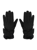 FabSeasons Water-Resistant Touchscreen Black Winter Gloves for Girls and Women: Fits 10 Years & Above