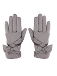 FabSeasons Water-Resistant Touchscreen Grey Winter Gloves for Girls and Women: Fits 10 Years & Above