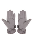 FabSeasons Water-Resistant Touchscreen Grey Winter Gloves for Girls and Women: Fits 10 Years & Above