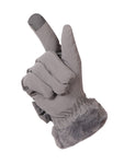 FabSeasons Water-Resistant Touchscreen Grey Winter Gloves for Girls and Women: Fits 10 Years & Above