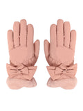 FabSeasons Water-Resistant Touchscreen Peach Winter Gloves for Girls and Women: Fits 10 Years & Above