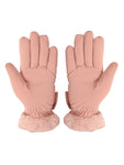 FabSeasons Water-Resistant Touchscreen Peach Winter Gloves for Girls and Women: Fits 10 Years & Above