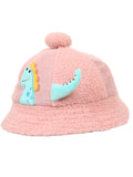FabSeasons Dino Cotton Bucket Cap/Hat for Kids - Sun Protection with Elastic Strap (1-3 Years)