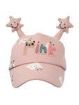 FabSeasons Cotton Cap for Boys & Girls with Antler, Fits for 1-4 years kids, Velcro adjustment at back