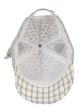 FabSeasons Self-Checkered Grey Caps/Hats for Boys & Girls (1-3 Years) with Antler, Velcro Adjustment