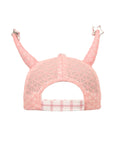 FabSeasons Self-Checkered Pink Caps/Hats for Boys & Girls (1-3 Years) with Antler, Velcro Adjustment