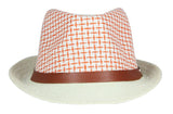 FabSeasons Orange Pink Casual Fedora Hats